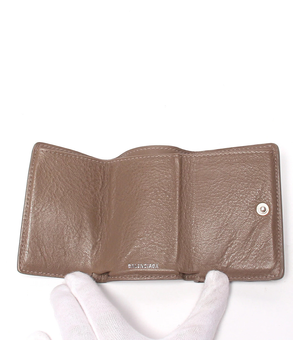 Balenciaga Tri fold Wallet Compact Black